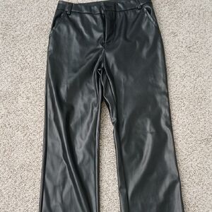 Black Faux Leather Women,sPants
